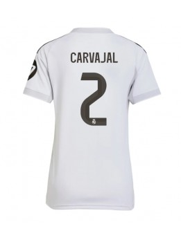 Billige Real Madrid Daniel Carvajal #2 Hjemmedrakt Dame 2025-26 Kortermet